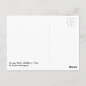 Oranje Kat met de Potten van de Bloem Briefkaart (Achterkant)