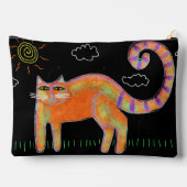 Oranje kat met zon Abstracte kunst Etui (Achterkant)