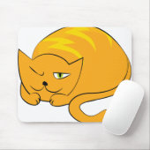 Oranje kat muismat (Met muis)