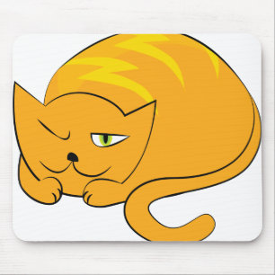 Oranje kat muismat