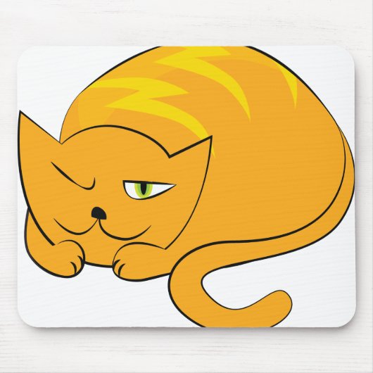 Oranje kat muismat (Voorkant)