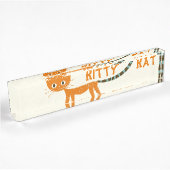 oranje kat naambordje
