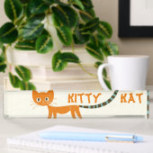 oranje kat naambordje