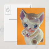 Oranje Kat Neko Briefkaart (Voorkant / Achterkant)