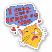 Oranje kat niezen met liefde tekst