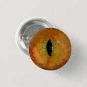 Oranje Kat Oog Ronde Button 3,2 Cm (Voorkant /achterkant)