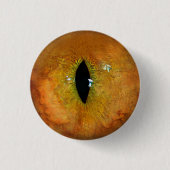 Oranje Kat Oog Ronde Button 3,2 Cm (Voorkant)