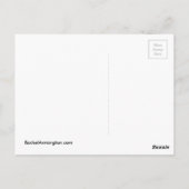 Oranje kat op een Paarse fiets Briefkaart (Achterkant)