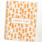 Oranje kat op maat planner