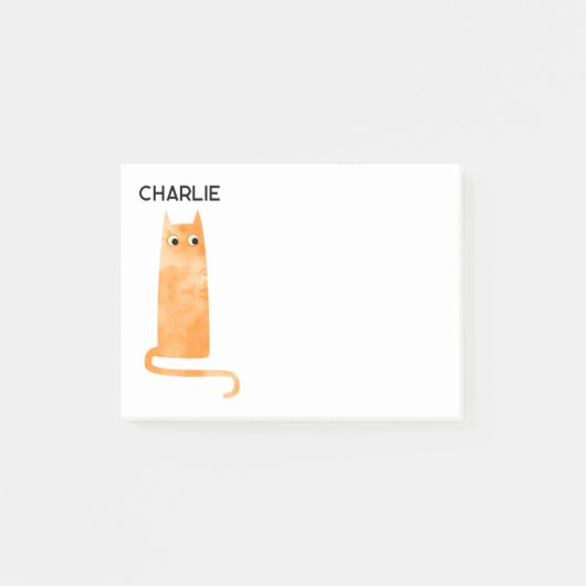 Oranje kat op maat post-it® notes (Voorkant)