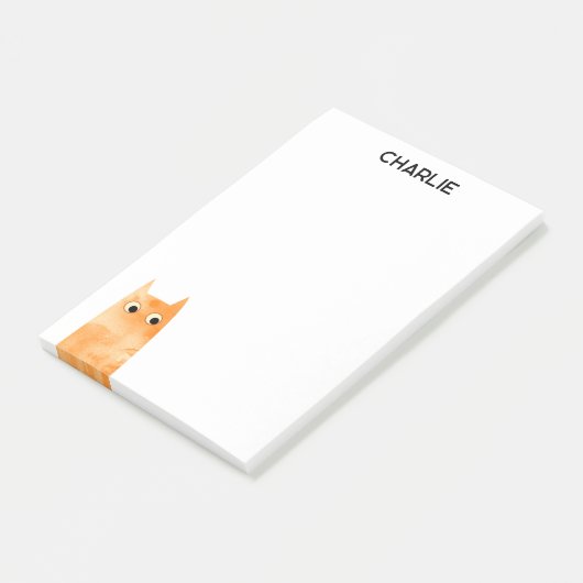 Oranje kat op maat post-it® notes (Schuin)