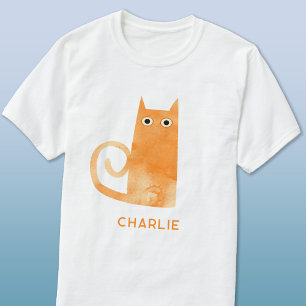 Oranje kat op maat t-shirt