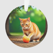 Oranje Kat Ornament (voorkant)