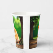 Oranje Kat Papieren Bekers (Links)