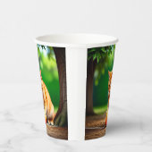 Oranje Kat Papieren Bekers (Rechts)