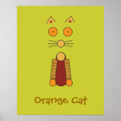 Oranje kat poster (Voorkant)