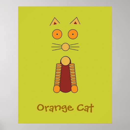 Oranje kat poster (Voorkant)
