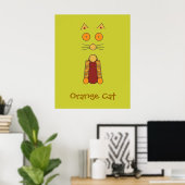 Oranje kat poster (Thuiskantoor)