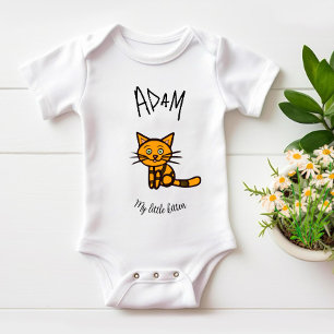 Oranje kat romper