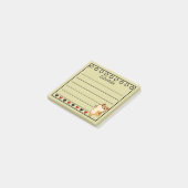 Oranje Kat Schema Geel Post-it® Notes (Schuin)