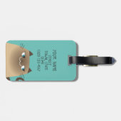 Oranje kat Siamese Bagagelabel (Achterkant horizontaal)