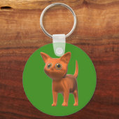 Oranje kat sleutelhanger (Voorkant)