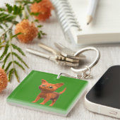 Oranje kat sleutelhanger (Voorkant Rechts)