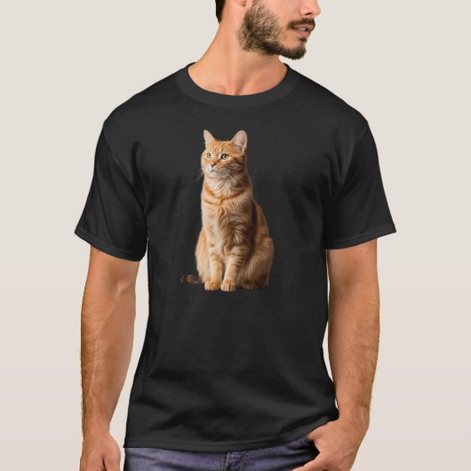 Oranje kat t-shirt (Voorkant)