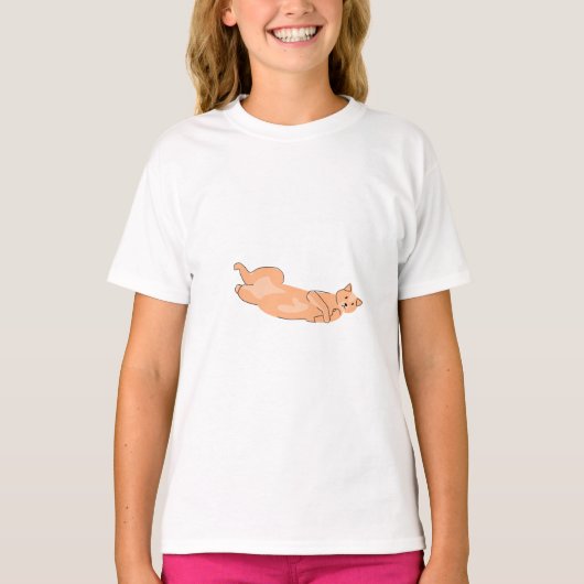 Oranje kat t-shirt (Voorkant)