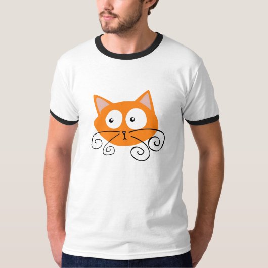 Oranje kat t-shirt (Voorkant)