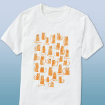 Oranje kat t-shirt<br><div class="desc">Schattigee kleine waterverf oranje gemberkatten,  ideaal voor dierenvrienden. Originele kunst van Nic Squirrell.</div>