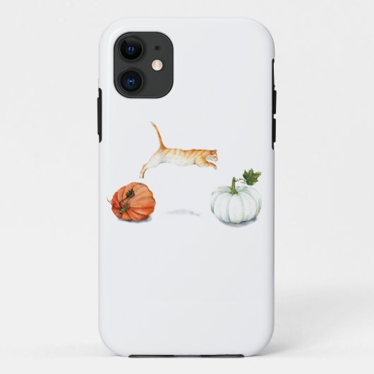 Oranje kat tussen pompoenen Case-Mate iPhone case (Achterkant)
