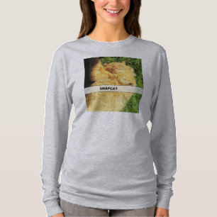 Oranje Kat van Snapcat Selfy T-shirt