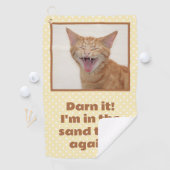 Oranje Kat - Verdorie, ik zit weer in de zandval Golfhanddoek (Insitu)