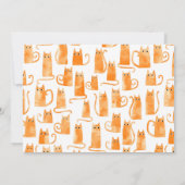 Oranje kat verplaatsen nieuwe huis aankondiging (Achterkant)