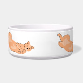 Oranje kat voerbakje