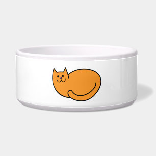 Oranje Kat Voerbakje