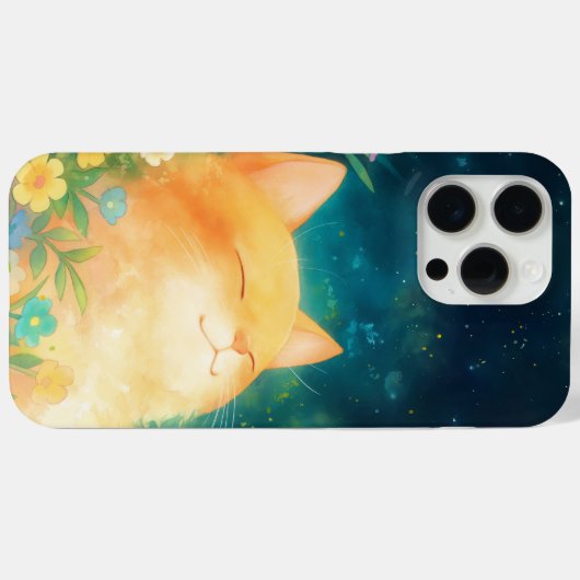 Oranje kat vredig dutje Case-Mate iPhone case (Achterkant (horizontaal))