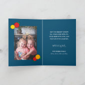 Oranje Kat Wreath Sinaasappel | Kerstafoto Merry Feestdagen Kaart (Binnen)