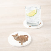 Oranje kat zandsteen onderzetter (Zijkant)