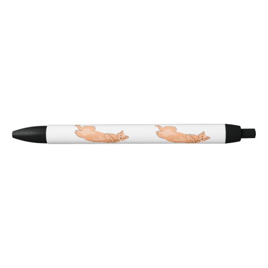 Oranje kat zwarte inkt pen (Voorkant)