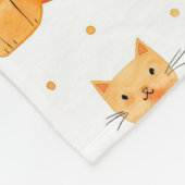 Oranje katachtigen fleece deken (Hoek)