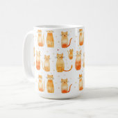 Oranje katachtigen koffiemok (Voorkant links)