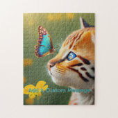 Oranje Katje Blauwe Vlinder Legpuzzel (Verticaal)