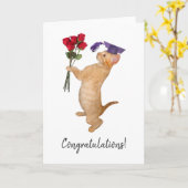 Oranje Katje met de Rode Kaart van de Afstuderen (Gele Bloem)