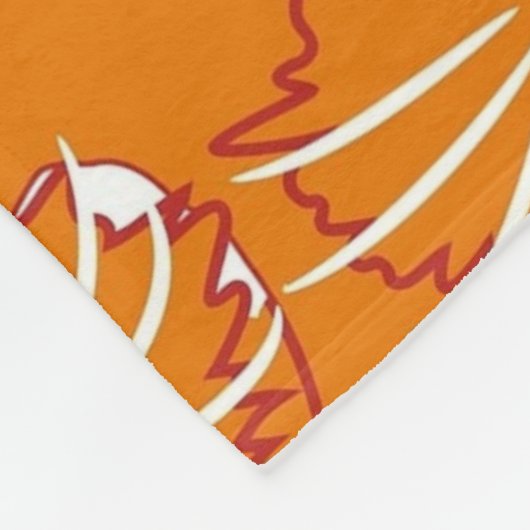 Oranje katje met Schattige groene ogen Fleece Deken (Hoek)