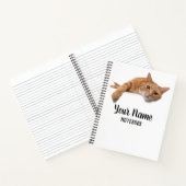 Oranje kattebakje omlaag notitieboek (Binnen)