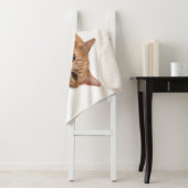 Oranje kattebakje omlaag sherpa deken (In situ)