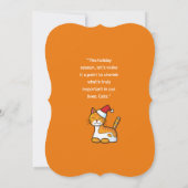 Oranje kattedoornkerst Kaart (Achterkant)