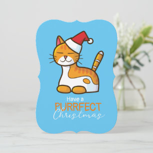 Oranje kattedoornkerst Kaart